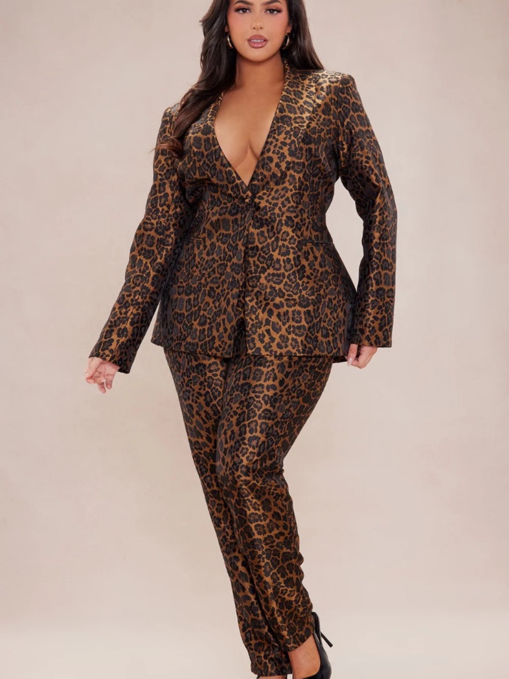 FASHION NOVA. NWT  Laken Leopard Suit Set - Leopard - Picture 2 of 5